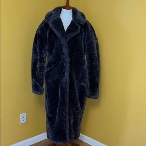 Missguided Dark Gray Teddy Jacket